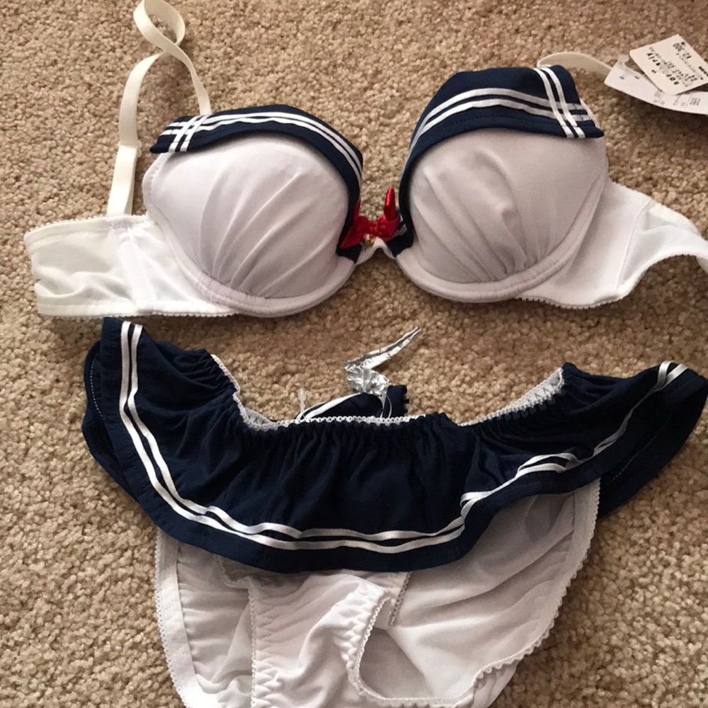 Sailor bra and underwear set